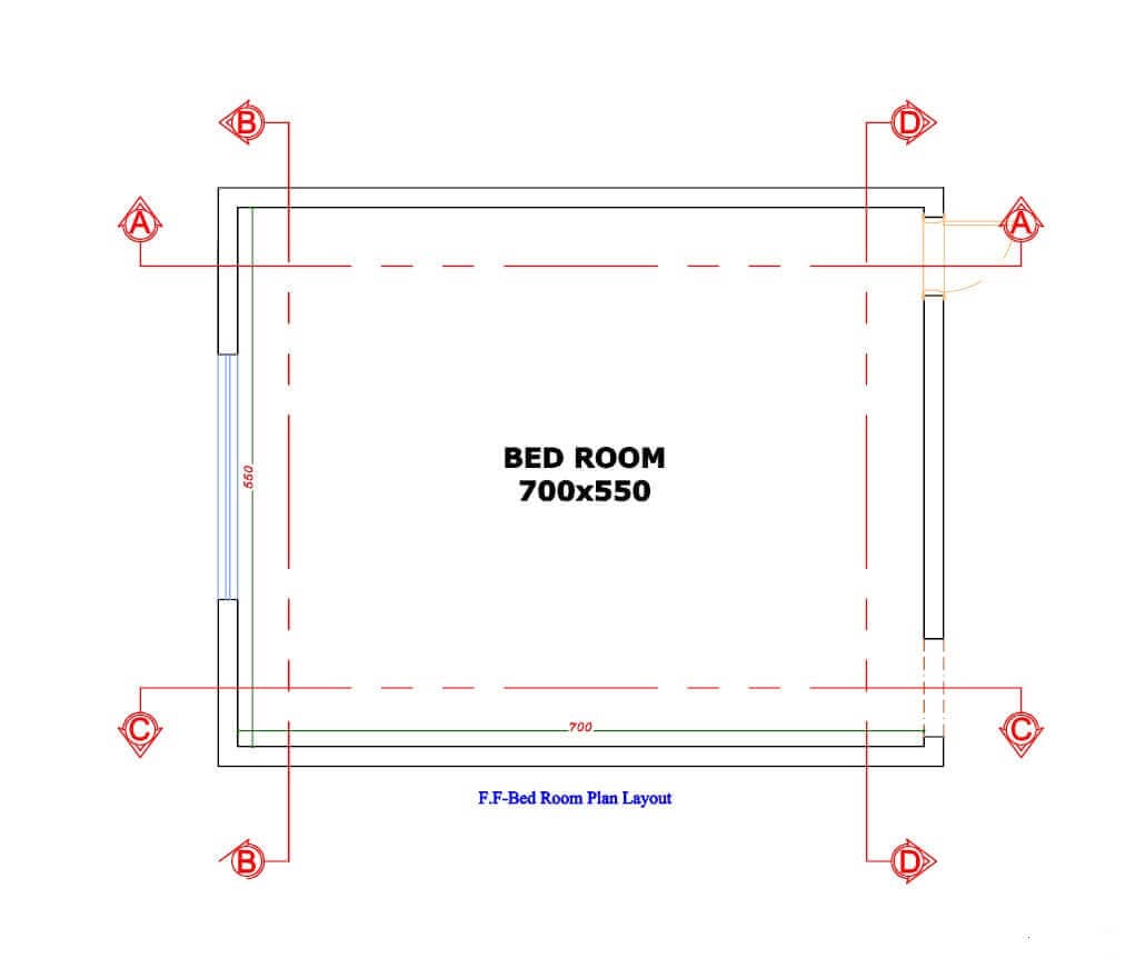 506 modren bed room interior design, size (7.00mx5.50m)