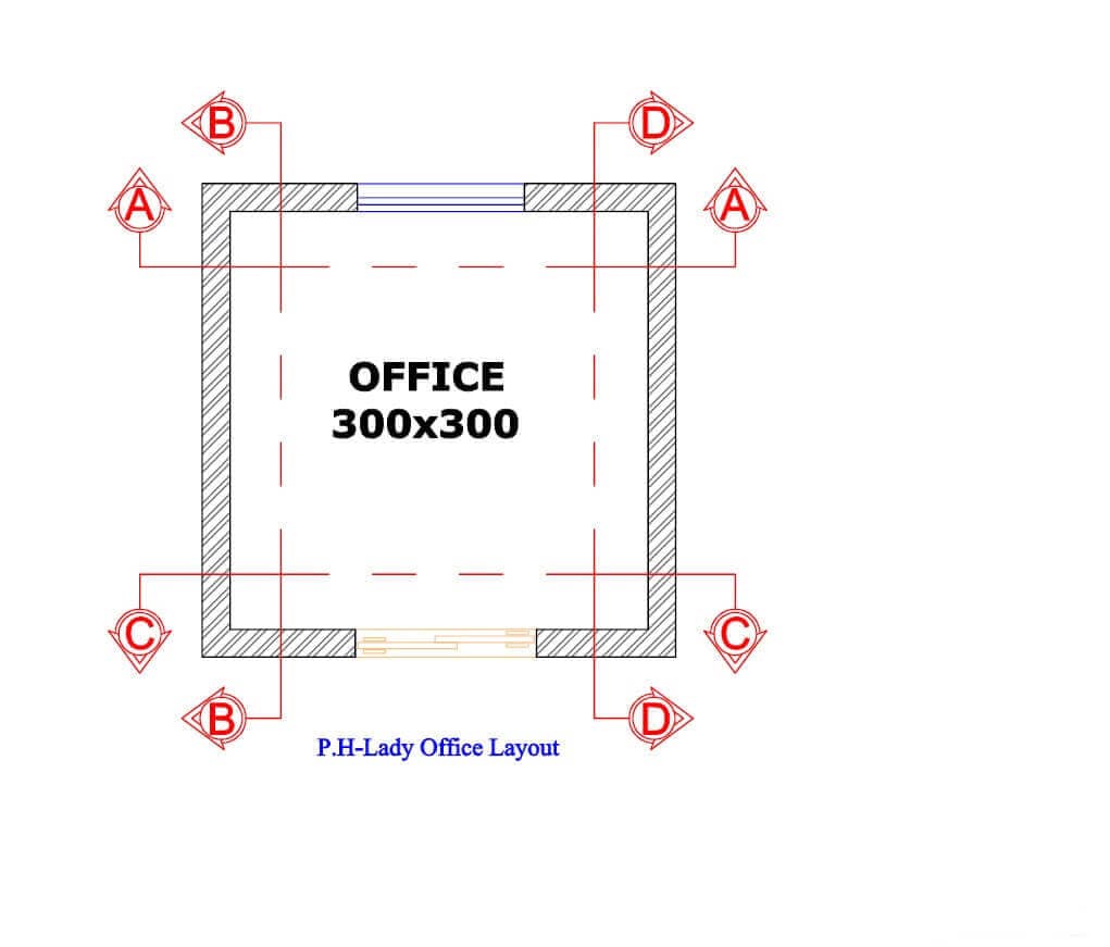 502 modren office interior design, size (3.00mx3.00m)