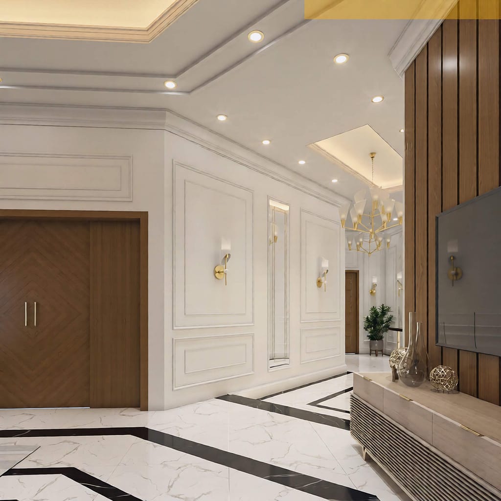 521 family hall interior design,size (7.30mx5.80m)