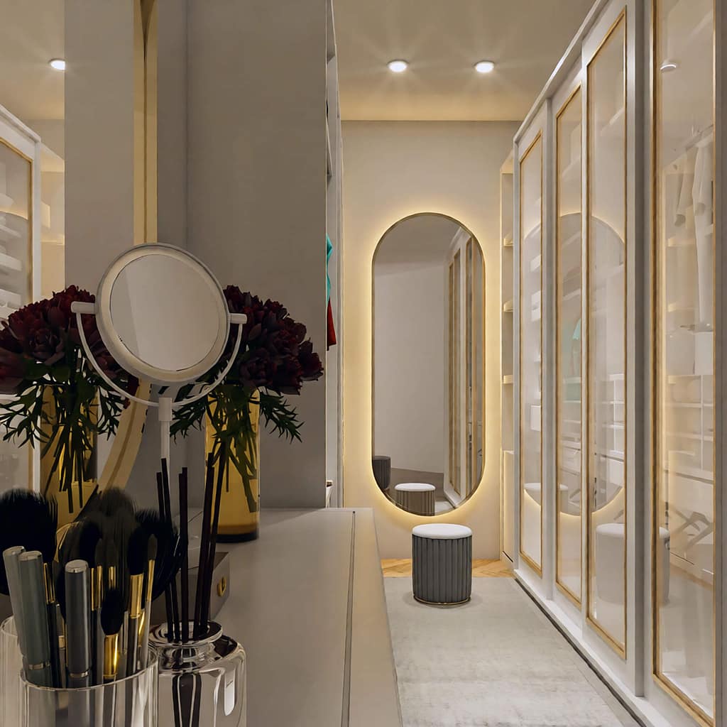 522 bed room interior design,size (5.00mx6.00m)