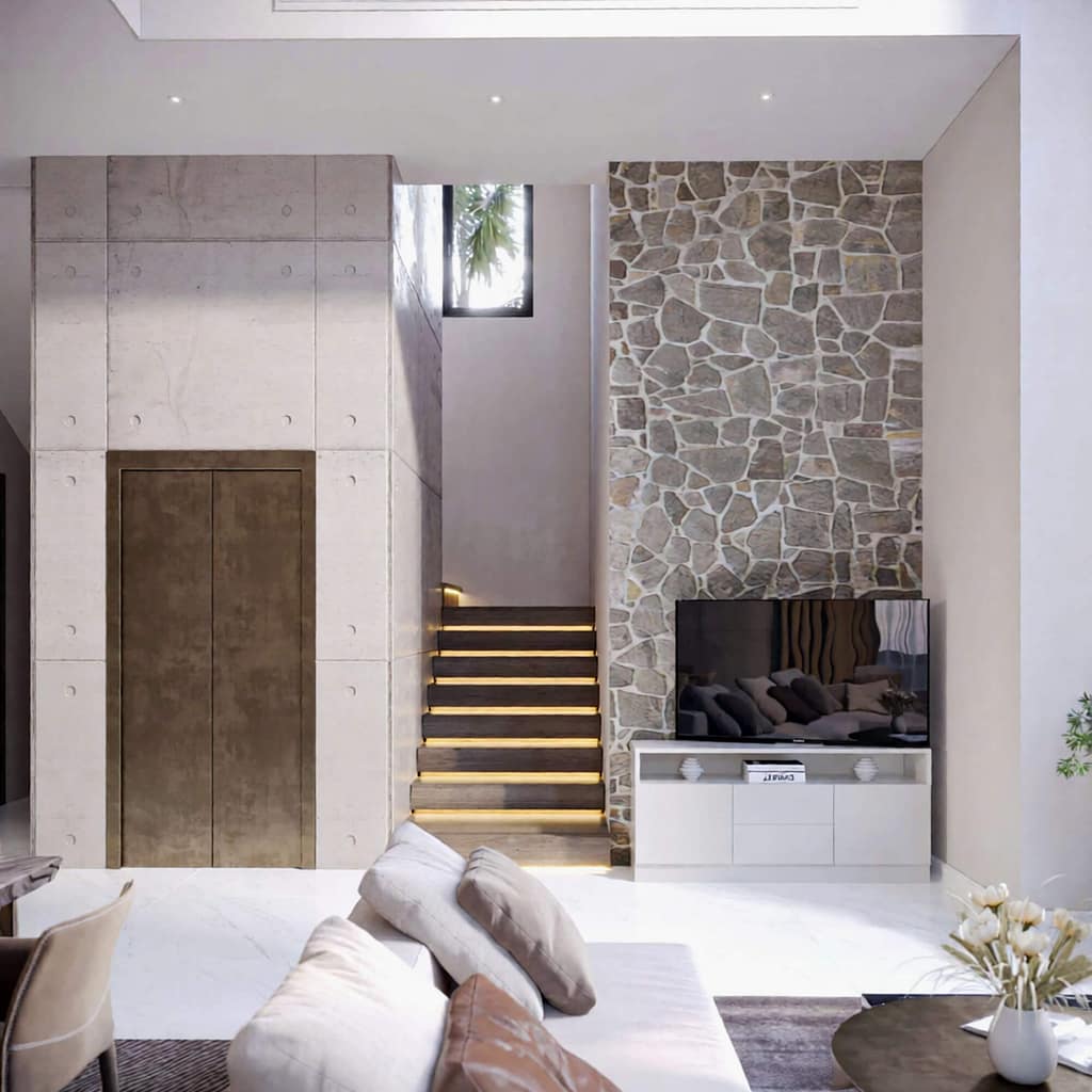 523 family hall interior design,size (5.50mx6.00m)