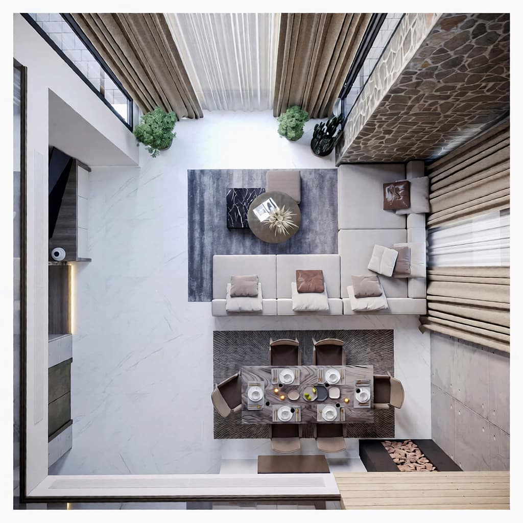 523 family hall interior design,size (5.50mx6.00m)