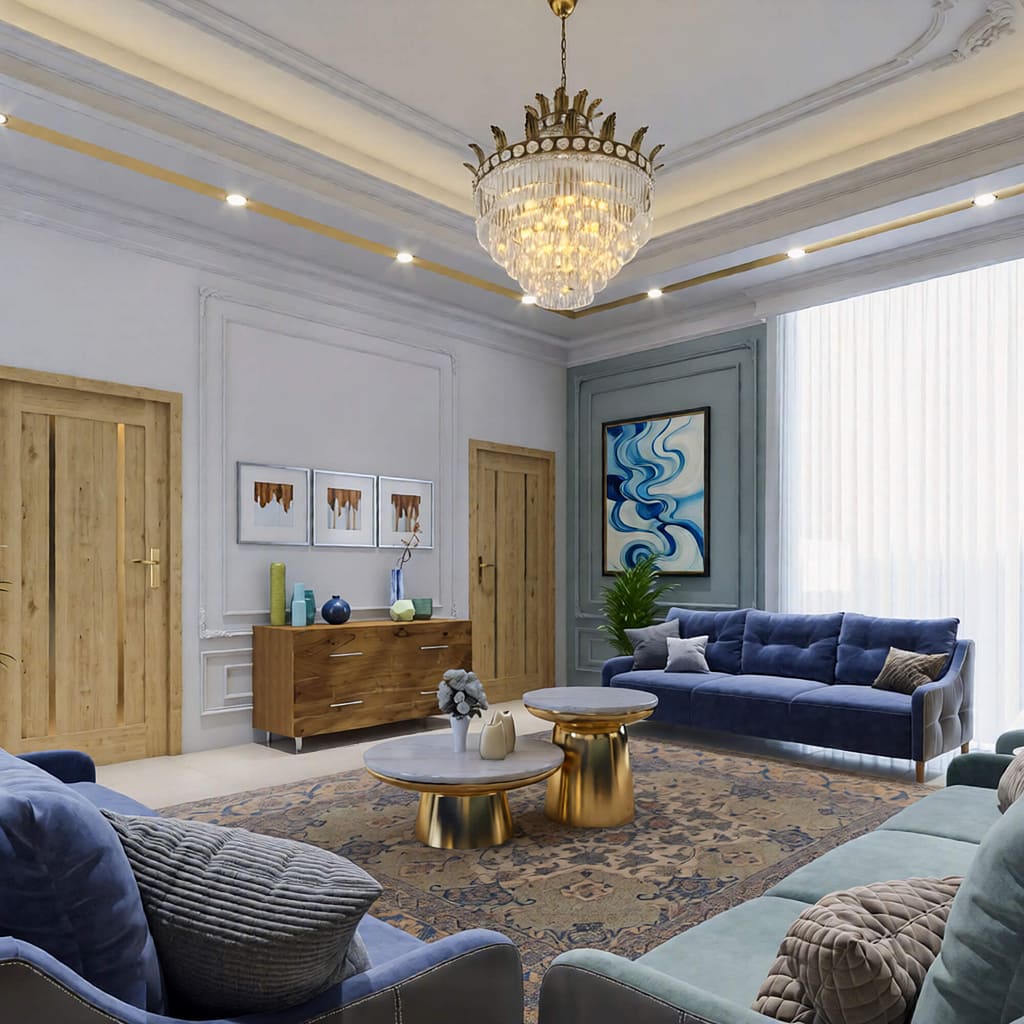 512 modern guest room interior design, size (5.20mx6.00m)