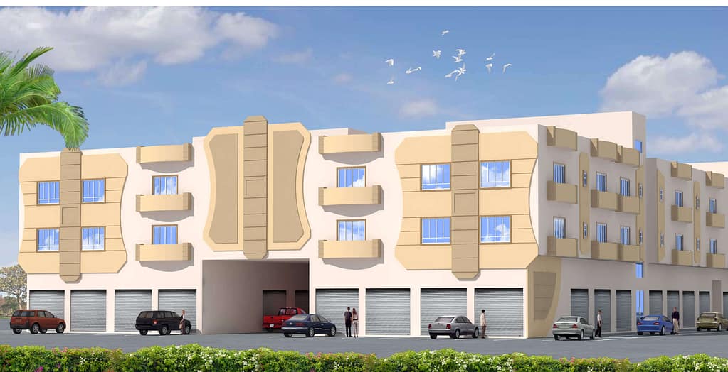 1011 3 floor industrial building design,plot size (50mx100m)