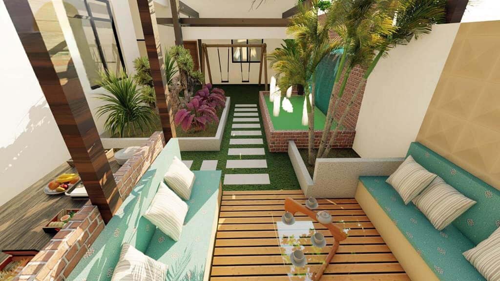 Two-floor modern house design with complete architectural and structural details