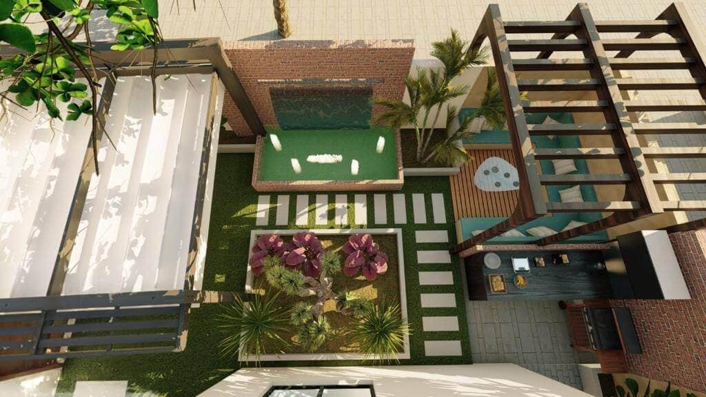 modern house design with complete architectural and structural details