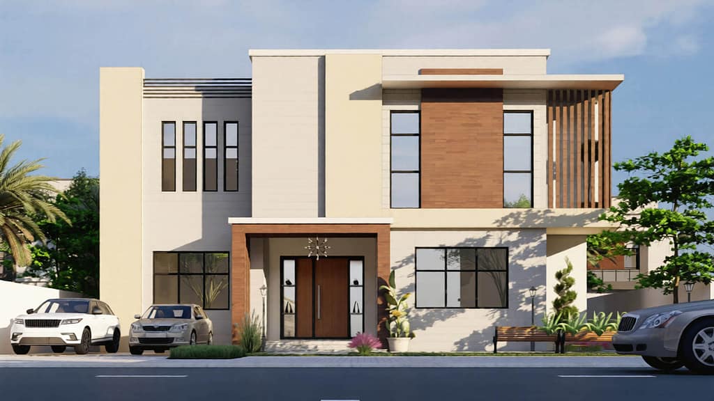 two floor modern house design , plot size 20 m x 30 m (copy)