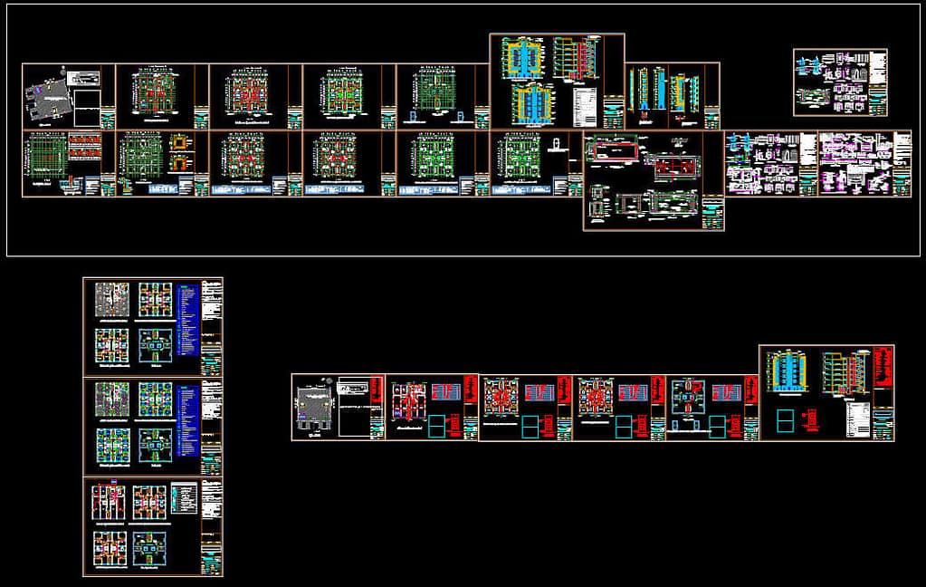 1007 7 floor building design ,plot size (25mx20m)