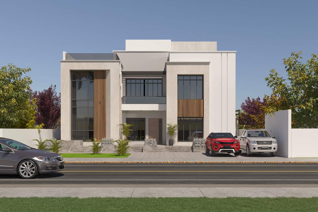 two floor modern house design,plot size( 21 m x 30 m) (copy)