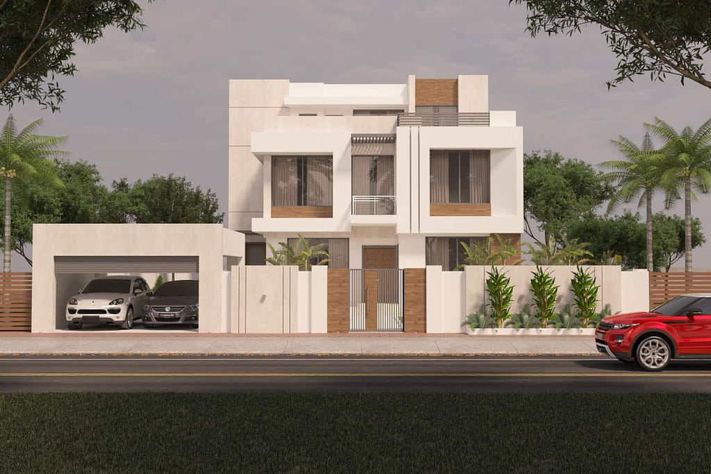 three floor modern house design,plot size( 20 m x 30 m) (copy)