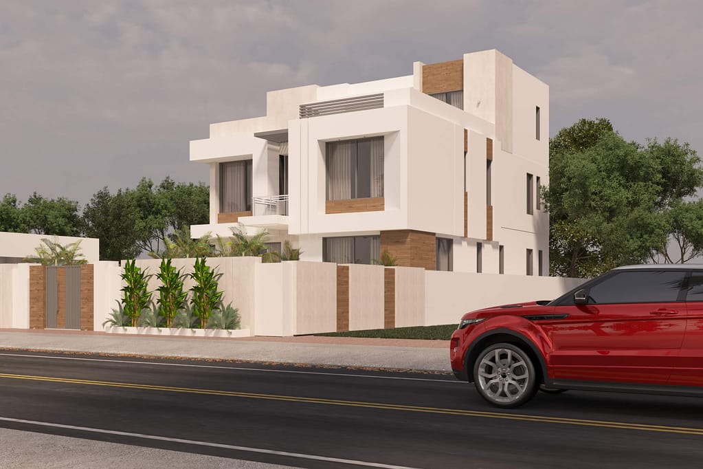 three floor modern house design,plot size( 20 m x 30 m) (copy)