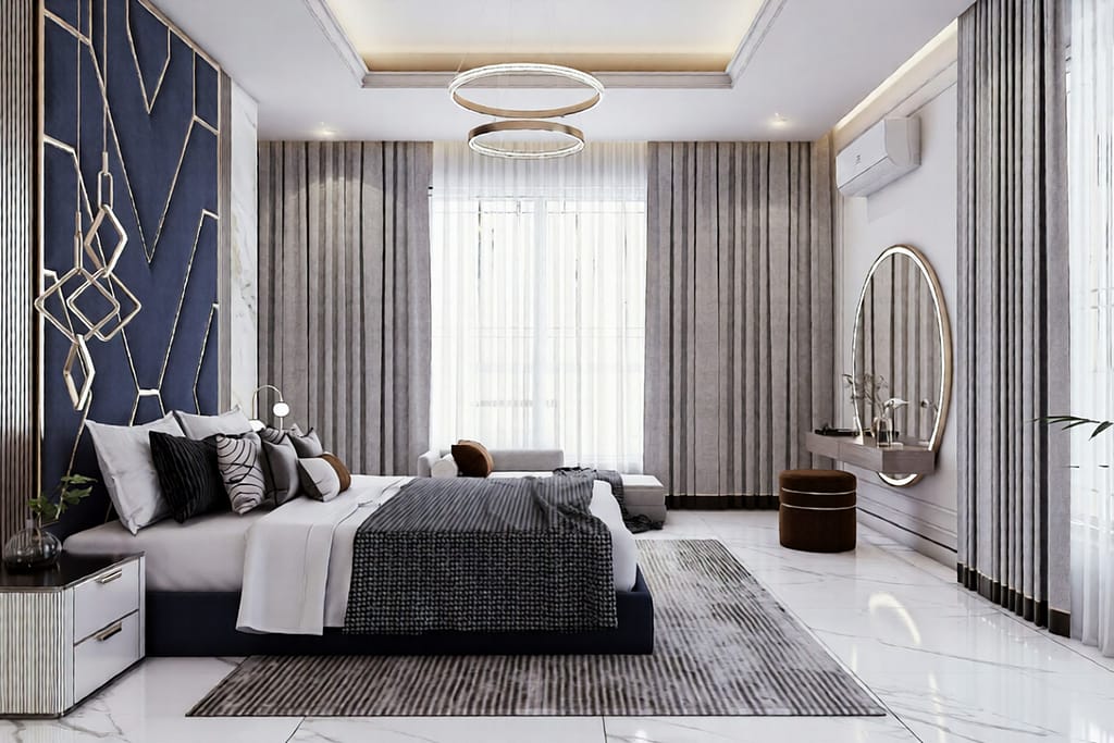 542 bed room interior design,size (5.00mx4.80m) (copy)