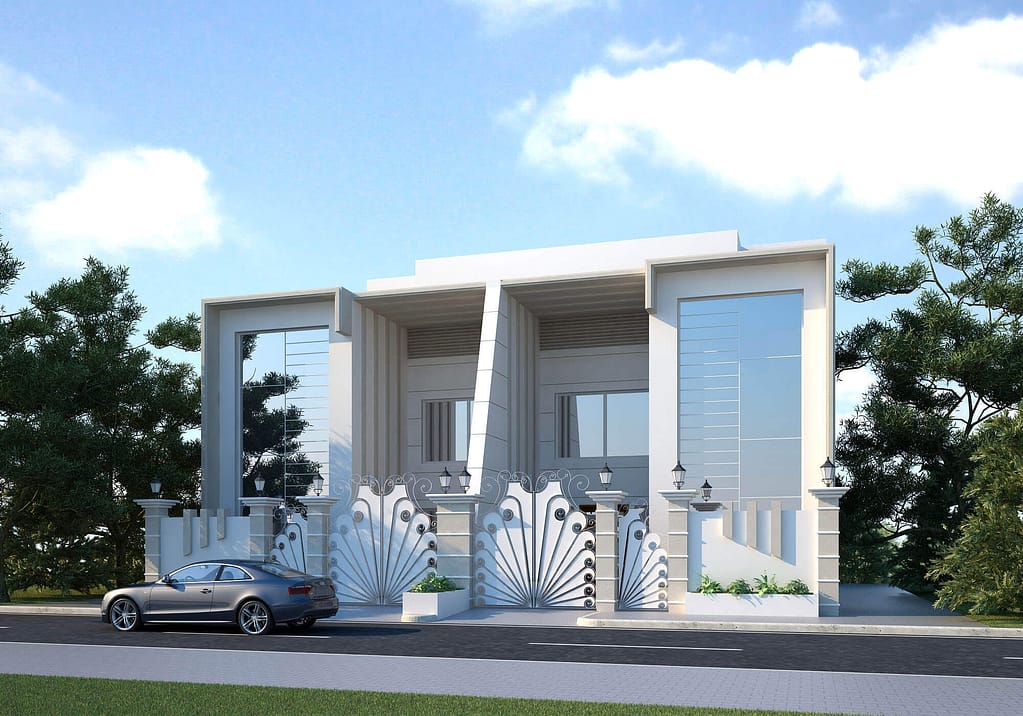 three floor modern house design , plot size 20 m x 30 m (copy) (copy)