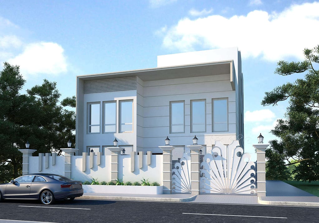 three floor modern house design (twin), plot size 18 m x 22 m (copy)