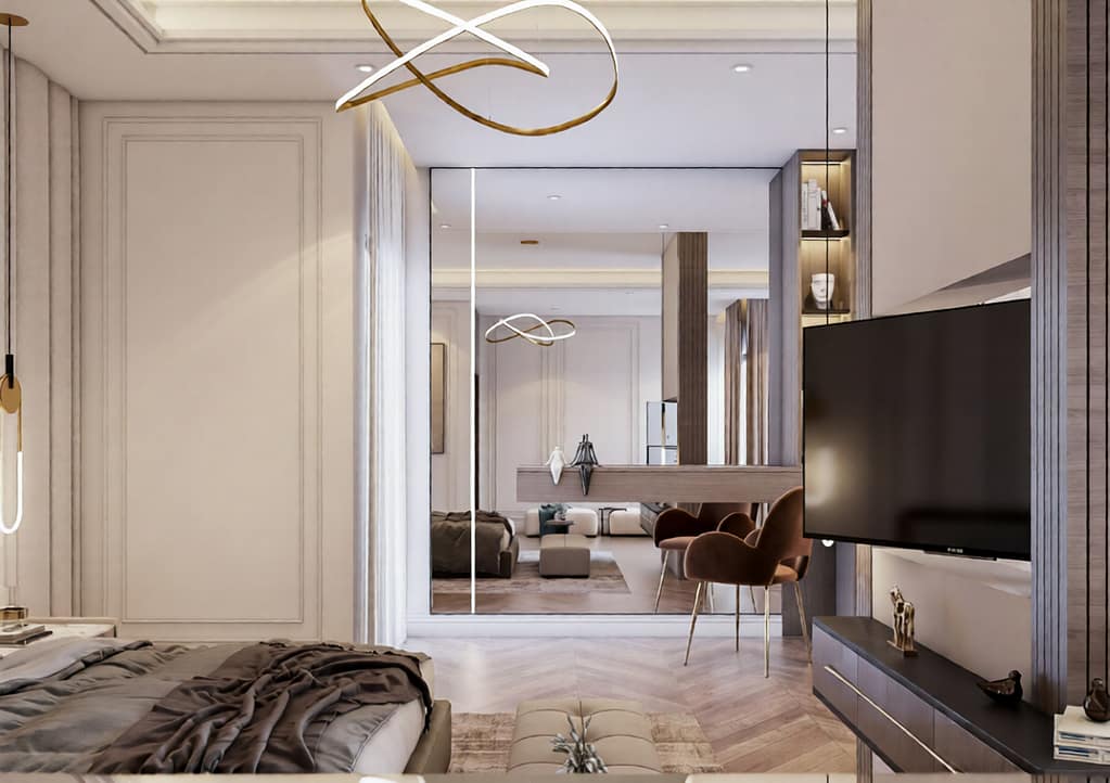 530 bed room interior design,size (5.20mx6.90m)