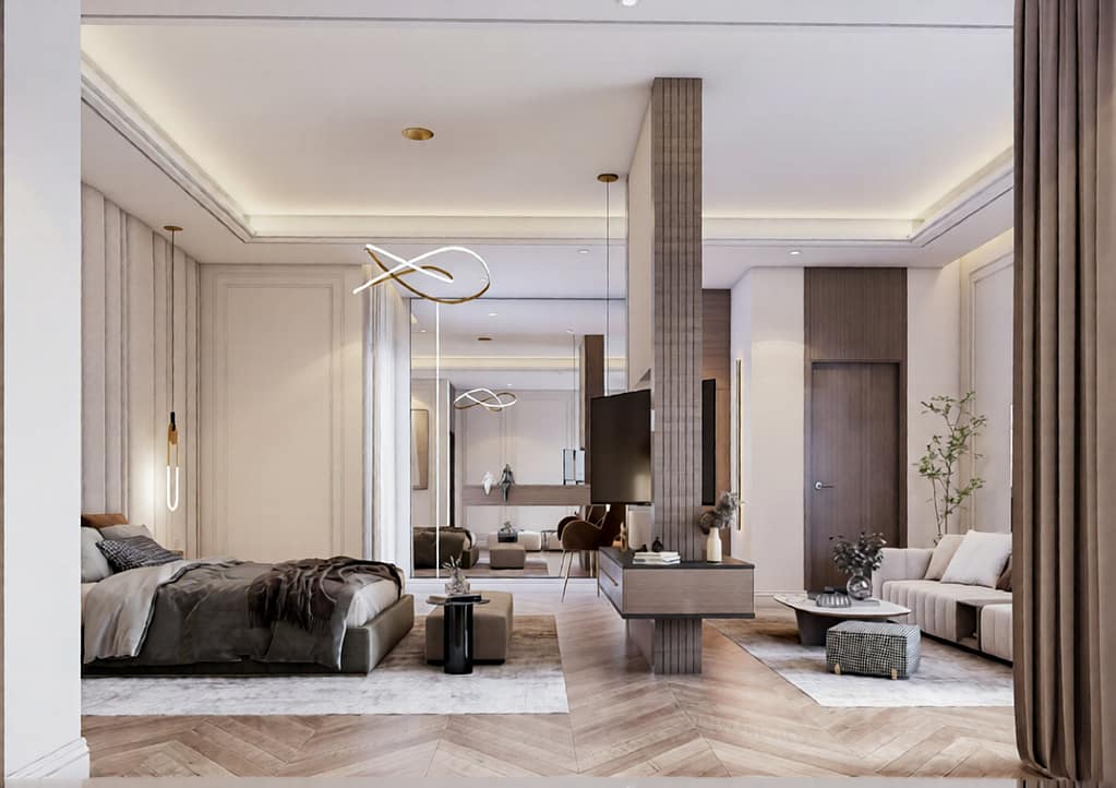 530 bed room interior design,size (5.20mx6.90m)