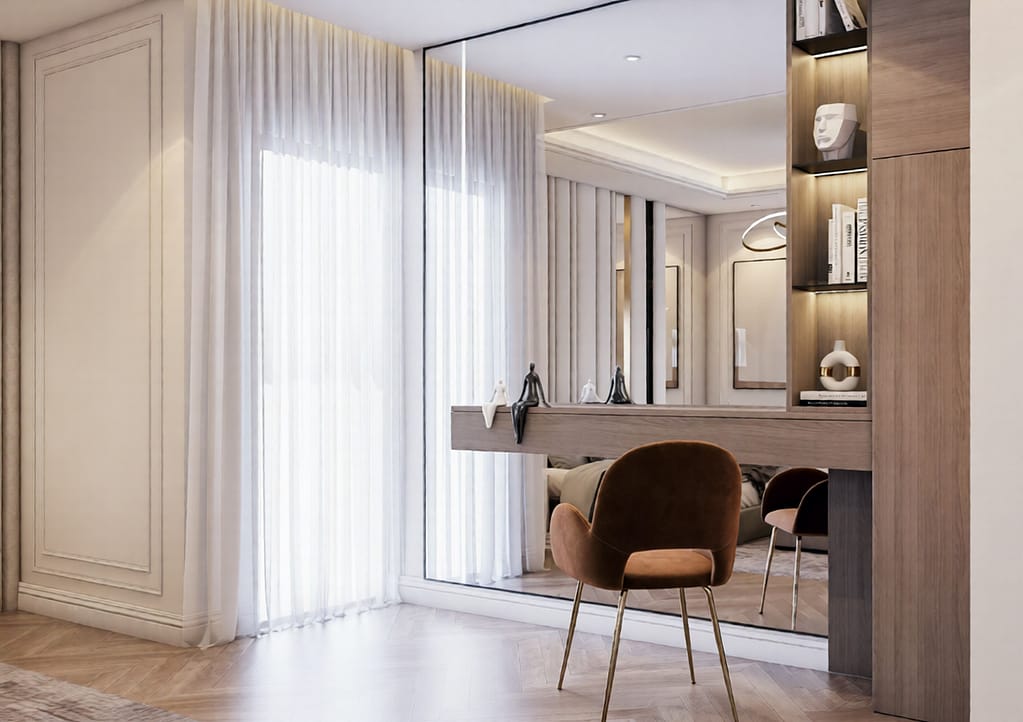 530 bed room interior design,size (5.20mx6.90m)