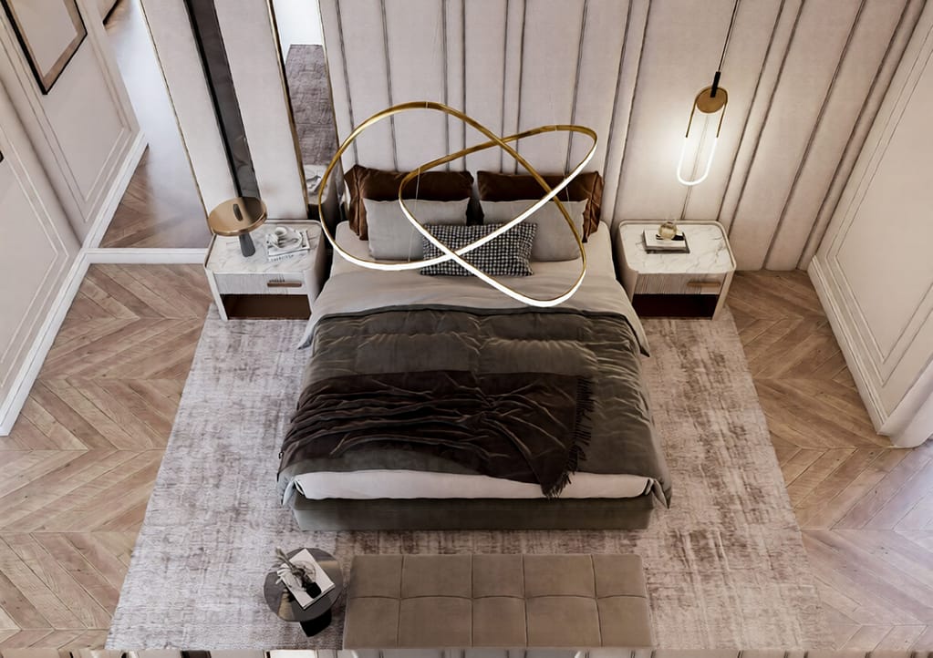 530 bed room interior design,size (5.20mx6.90m)