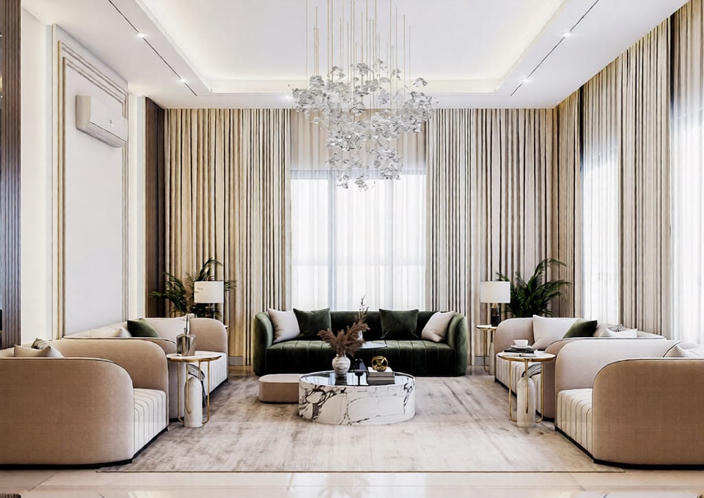 548 family hall interior design,size (6.00mx5.50m) (copy)