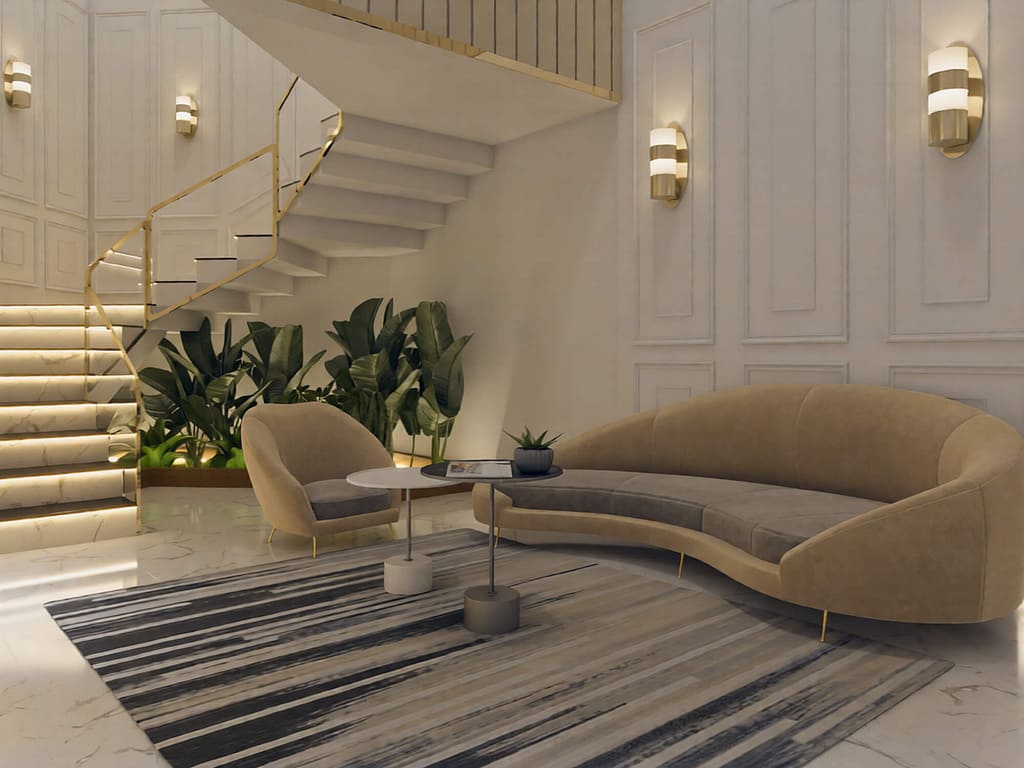 521 family hall interior design,size (7.30mx5.80m)