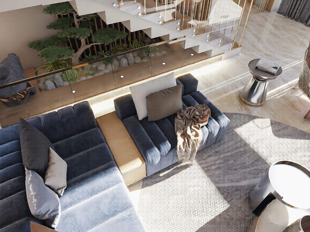 511 modern family hall interior design, size (6.80mx7.60m)