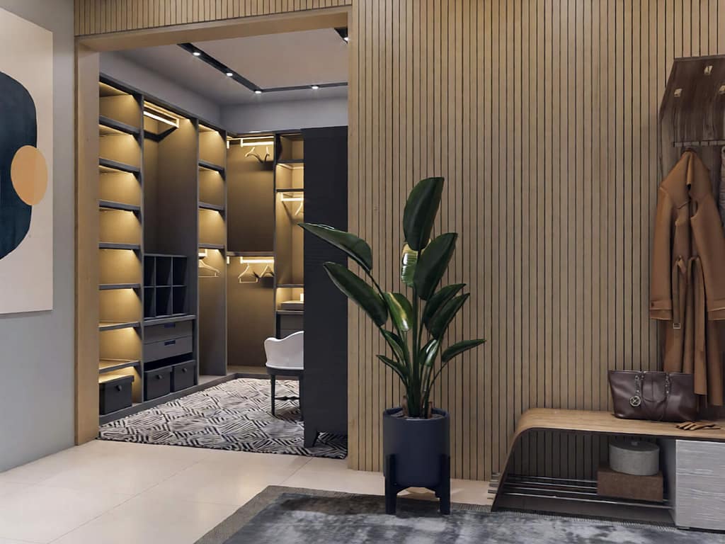 512 modern guest room interior design, size (5.20mx6.00m)