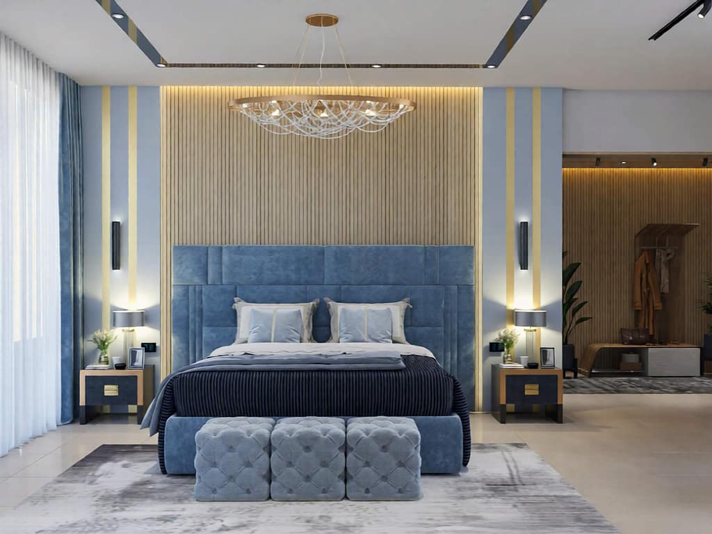 512 modern guest room interior design, size (5.20mx6.00m)