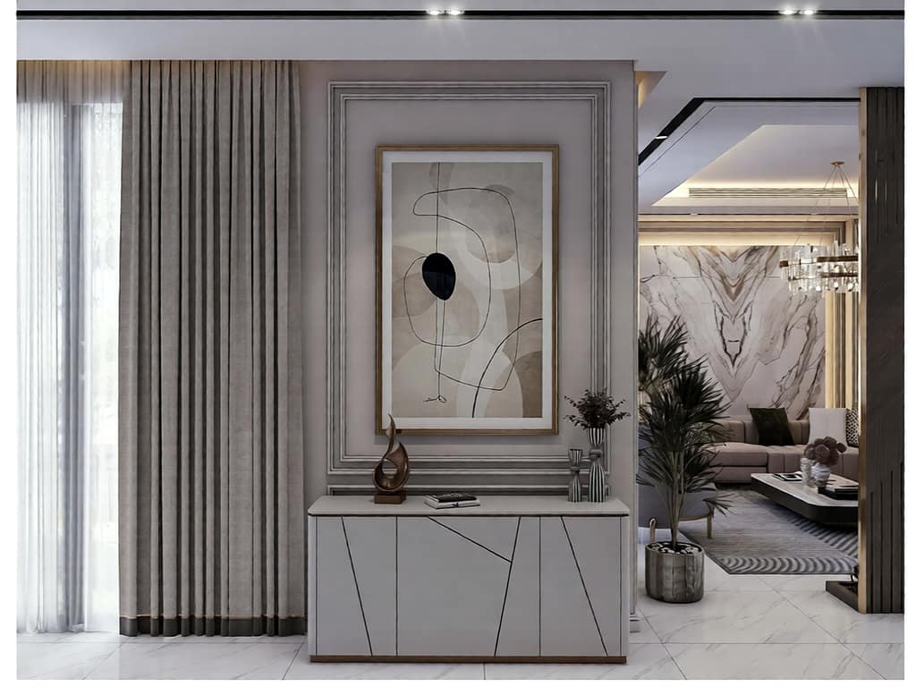 531 family hall interior design,size (5.20mx7.00m)