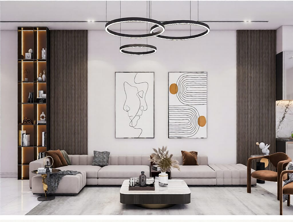 531 family hall interior design,size (5.20mx7.00m)