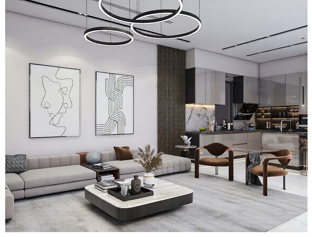 531 family hall interior design,size (5.20mx7.00m)