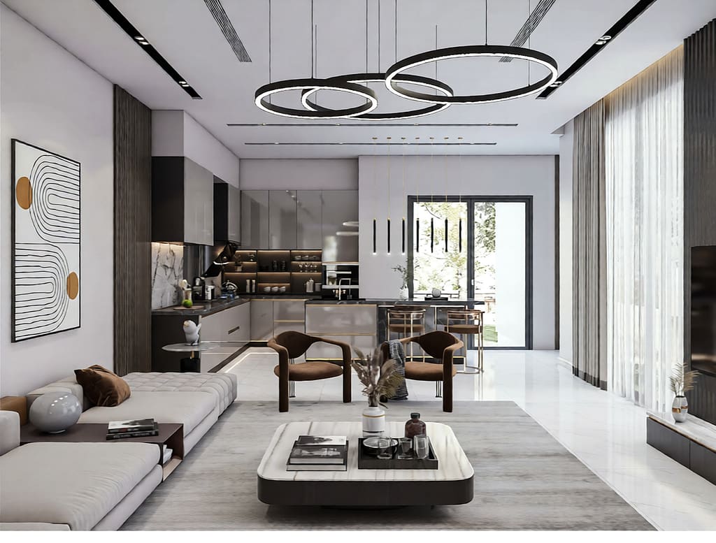 531 family hall interior design,size (5.20mx7.00m)