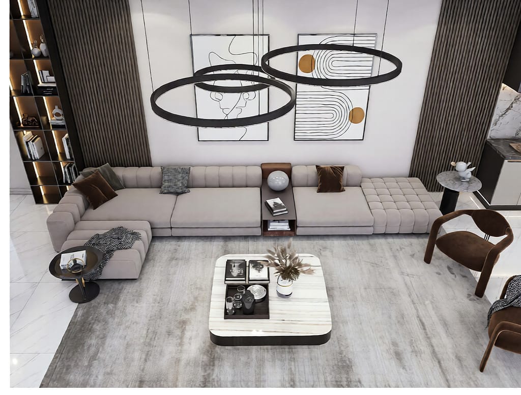 531 family hall interior design,size (5.20mx7.00m)