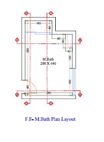 517 bath interior design,size (2.80mx4.40m)