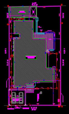 three floor modern house design,plot size( 22 m x 32 m)