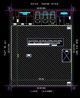 1002 11 floor building design ,plot size (25mx20m) (copy)