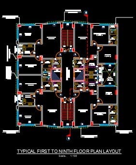 1003 12 floor building design ,plot size (20mx25m)
