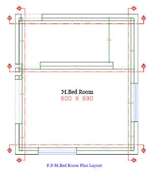 542 bed room interior design,size (5.00mx4.80m) (copy)