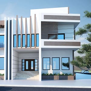 two floor modern house design , plot size 22 m x 30 m (copy)