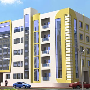 1004 12 floor building design ,plot size (22mx52m)