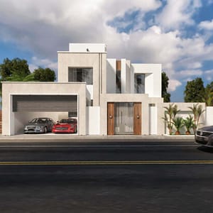 three floor modern house design (4 house), plot size 40 m x 25 m (copy)