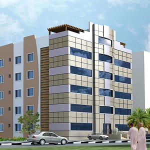 1001 6th floor building design with basement,plot size (30mx62m)