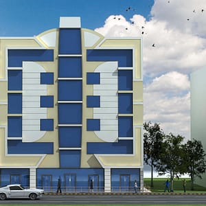 1007 7 floor building design ,plot size (25mx20m)