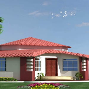 one floor modern farm house design , plot size 25 m x 25 m