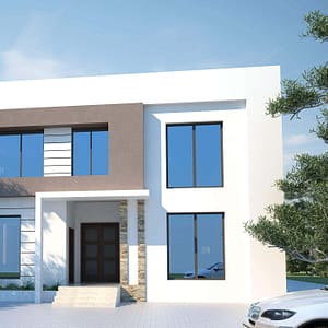 two floor modern house design , plot size 22 m x 30 m