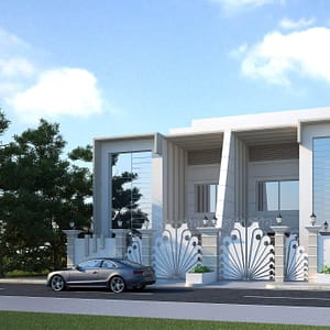 three floor modern house design , plot size 20 m x 30 m (copy) (copy)