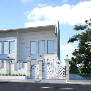 three floor modern house design (twin), plot size 18 m x 22 m (copy)