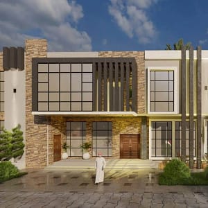 modern house design with complete architectural and structural details