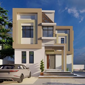 two floor modern house design , plot size 20 m x 30 m