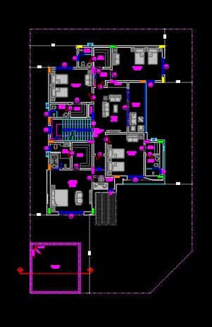 three floor modern house design, plot size 20 m x 32 m