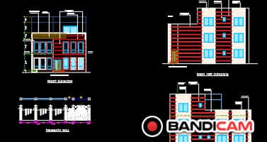 three floor modern house design (twin), plot size 18 m x 22 m (copy)